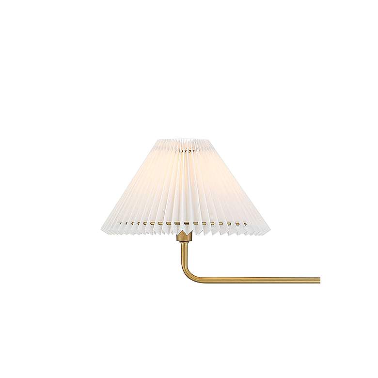 Image 2 Meridian 44" Wide Natural Brass Linear 2-Light Chandelier more views