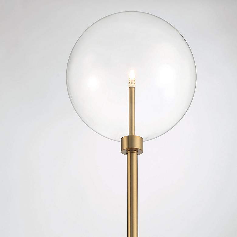 Image 3 Meridian 46" Wide Natural Brass 3-Light LED Chandelier more views