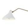 2_Meridian 48" Wide Natural Brass and White 3-Light Pendant more views