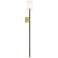 Meridian 49" High Black with Natural Brass Wall Sconce