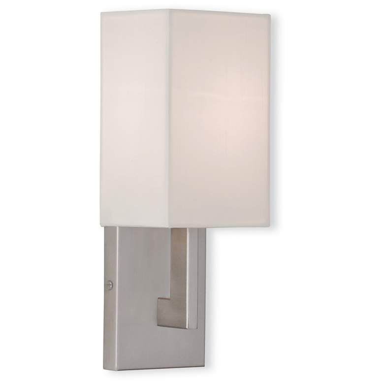 Image 2 Meridian 5-in W 1-Light Brushed Nickel Arm Wall Sconce