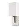 3_Meridian 5-in W 1-Light Brushed Nickel Arm Wall Sconce more views