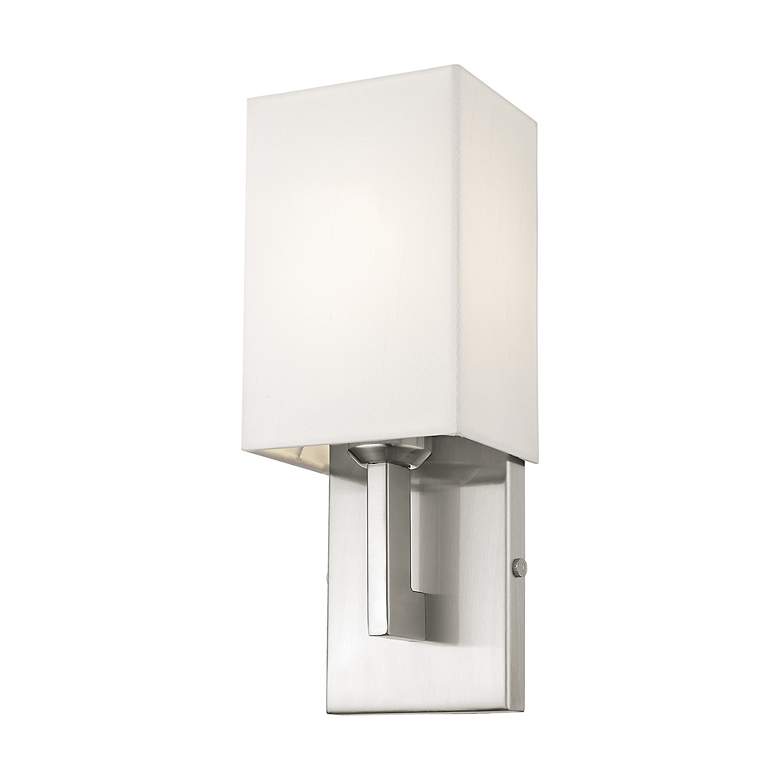 Image 4 Meridian 5-in W 1-Light Brushed Nickel Arm Wall Sconce more views