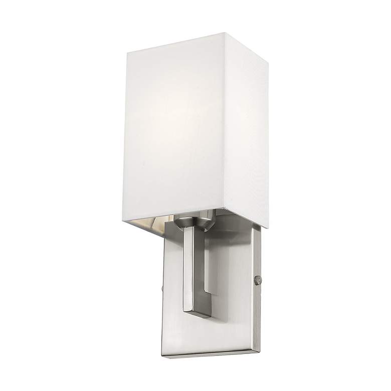 Image 5 Meridian 5-in W 1-Light Brushed Nickel Arm Wall Sconce more views