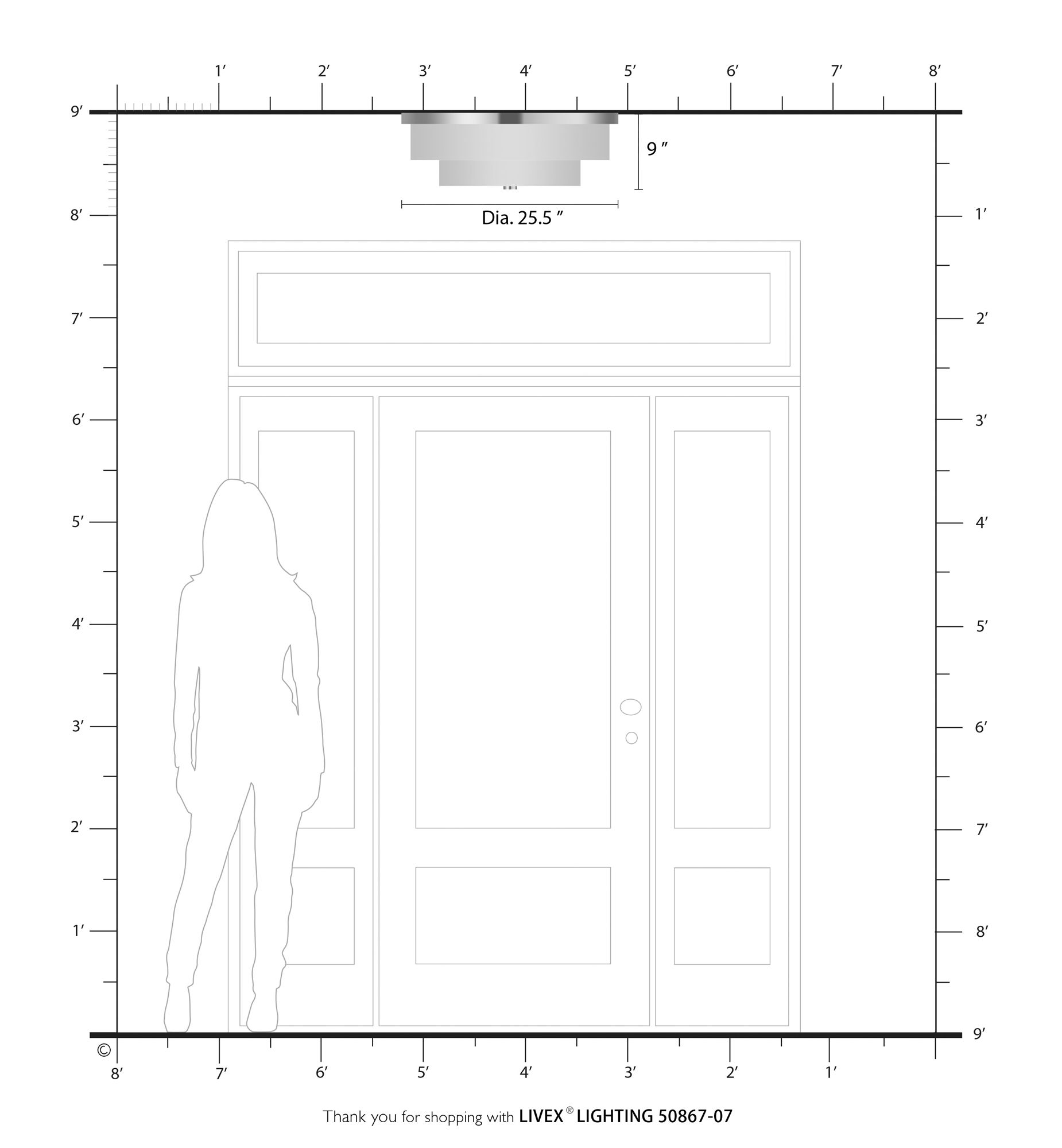 Image 6 Meridian 5-Light Bronze Flush Mount Ceiling Light more views