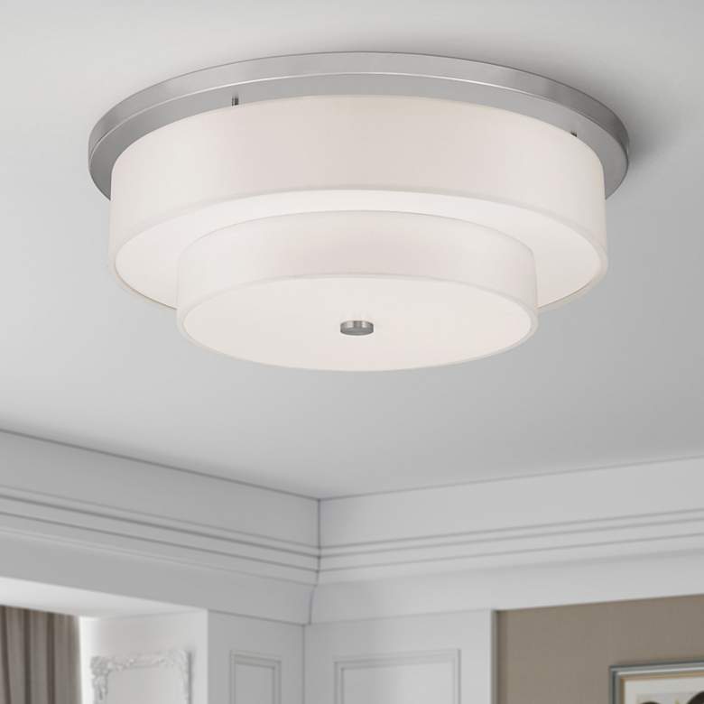 Image 1 Meridian 5 Light Brushed Nickel Ceiling Mount
