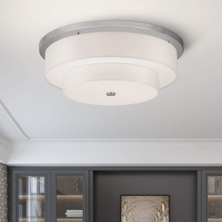 Image 3 Meridian 5 Light Brushed Nickel Ceiling Mount more views
