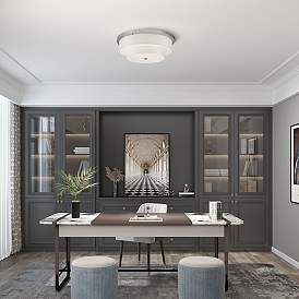 Image4 of Meridian 5 Light Brushed Nickel Ceiling Mount more views