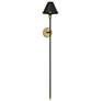 1_Meridian 50" High Black with Natural Brass Wall Sconce