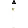Meridian 50" High Black with Natural Brass Wall Sconce