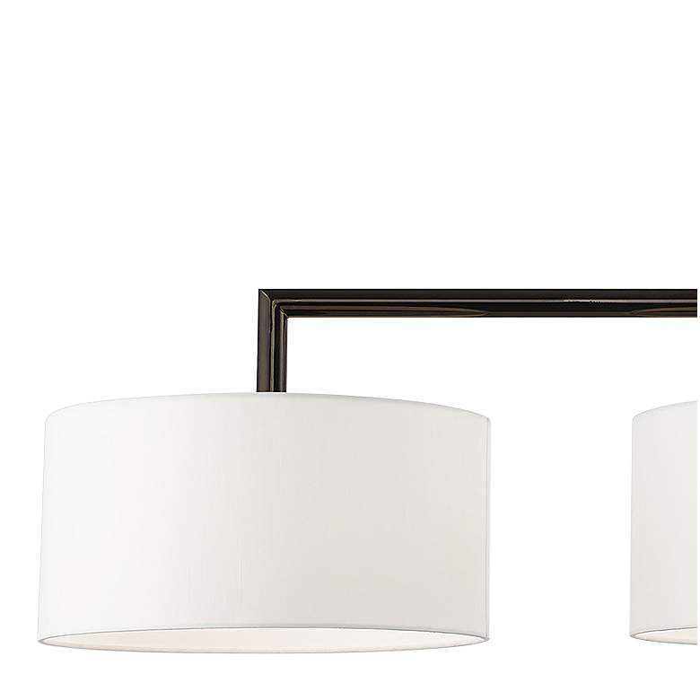 Image 4 Meridian 51" Wide Black Chrome 3-Light Linear Chandelier more views