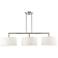 Meridian 51" Wide Brushed Nickel 3-Light Linear Chandelier