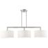 Meridian 51" Wide Brushed Nickel 3-Light Linear Chandelier