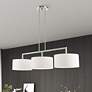 2_Meridian 51" Wide Brushed Nickel 3-Light Linear Chandelier