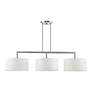5_Meridian 51" Wide Brushed Nickel 3-Light Linear Chandelier more views