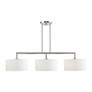 6_Meridian 51" Wide Brushed Nickel 3-Light Linear Chandelier more views