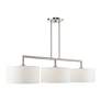 7_Meridian 51" Wide Brushed Nickel 3-Light Linear Chandelier more views