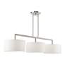 Meridian 51" Wide Brushed Nickel 3-Light Linear Chandelier in scene