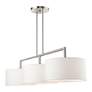 Meridian 51" Wide Brushed Nickel 3-Light Linear Chandelier in scene