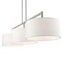 Meridian 51" Wide Brushed Nickel 3-Light Linear Chandelier in scene