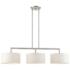 Meridian 51" Wide Brushed Nickel 3-Light Linear Chandelier