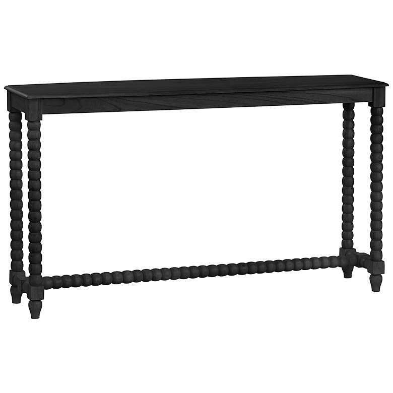 Image 1 Meridian 55" Wide Painted Black Wood Console Table