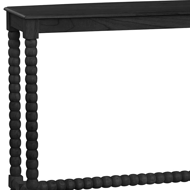 Image 2 Meridian 55" Wide Painted Black Wood Console Table more views