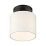 5_Meridian 7" Wide Black Drum Ceiling Light more views