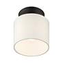 6_Meridian 7" Wide Black Drum Ceiling Light more views