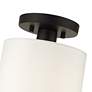 7_Meridian 7" Wide Black Drum Ceiling Light more views