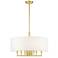 Meridian 7 Light Satin Brass Pendant Chandelier