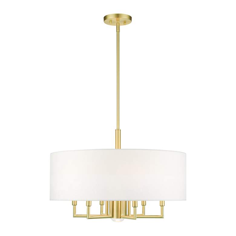 Image 4 Meridian 7 Light Satin Brass Pendant Chandelier more views