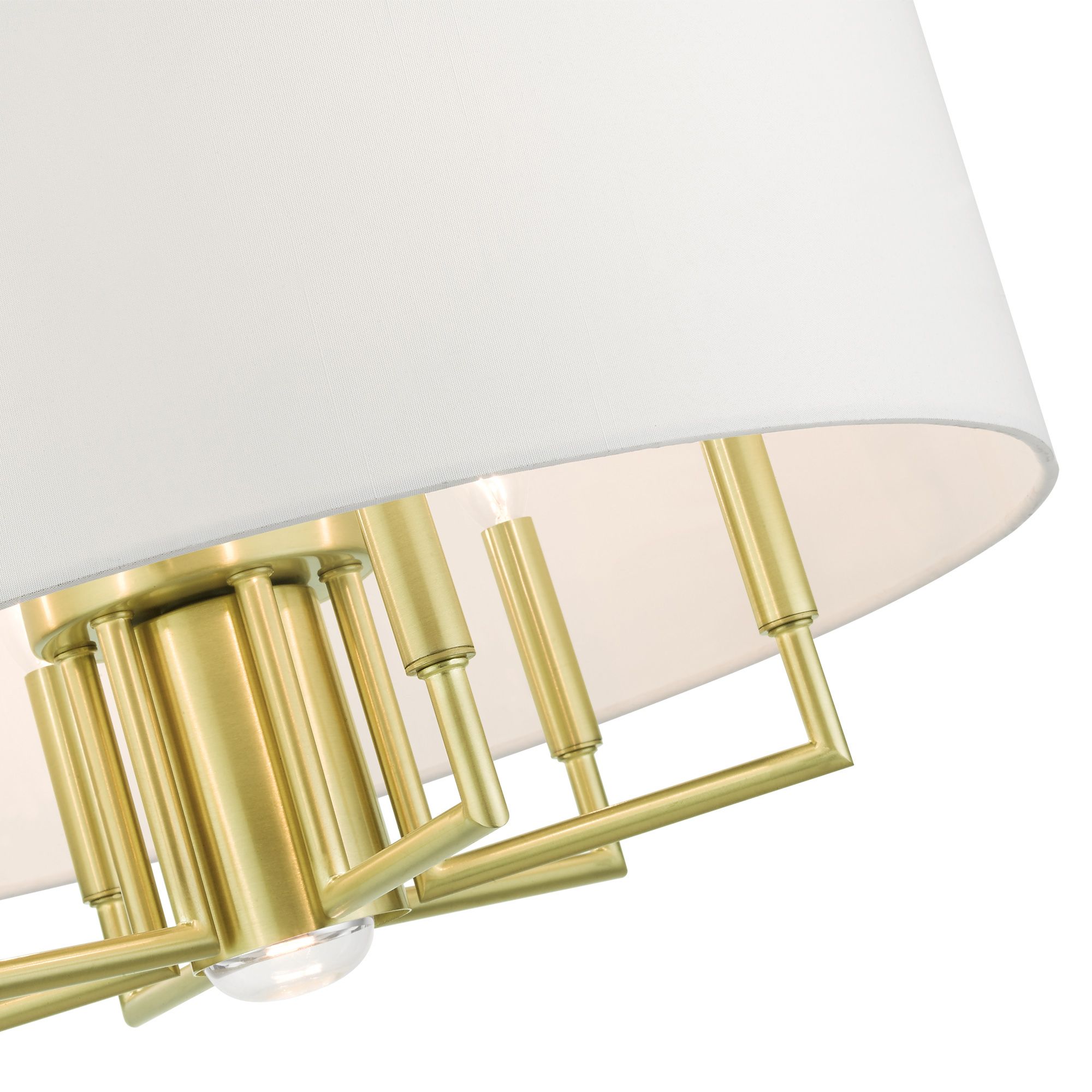 Meridian 7 Light Satin Brass Pendant Chandelier