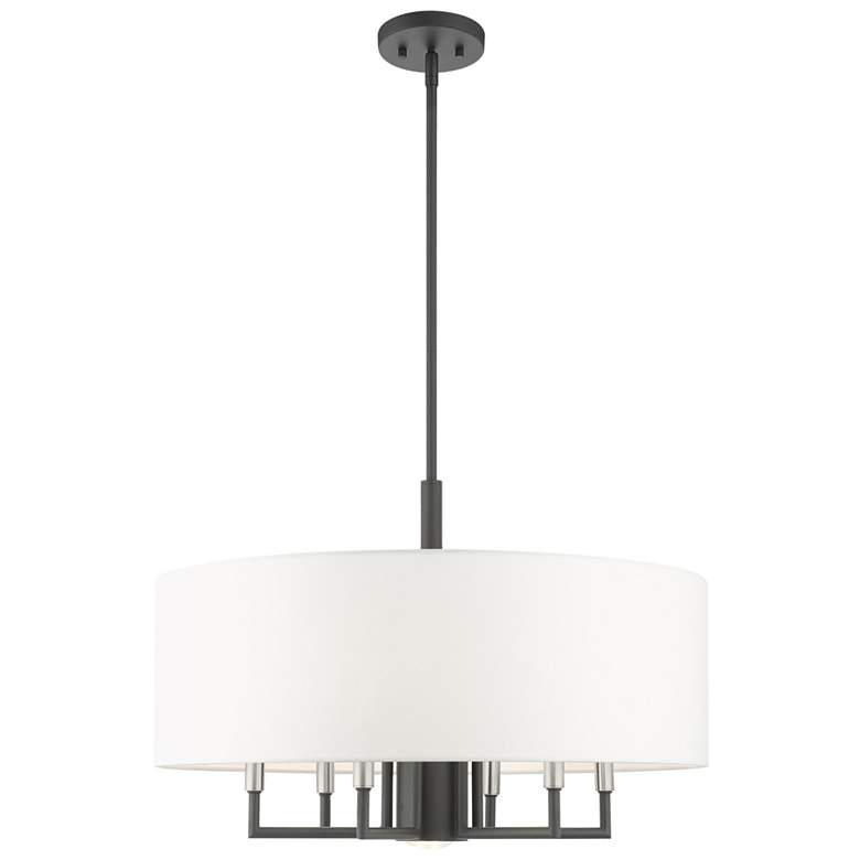 Image 1 Meridian 7 Light Scandinavian Gray Pendant Chandelier