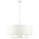 Meridian 7 Light White Pendant Chandelier