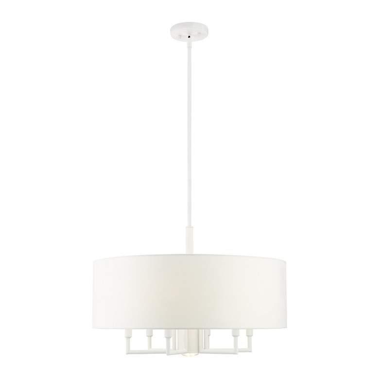 Image 4 Meridian 7 Light White Pendant Chandelier more views