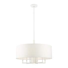 Image5 of Meridian 7 Light White Pendant Chandelier more views