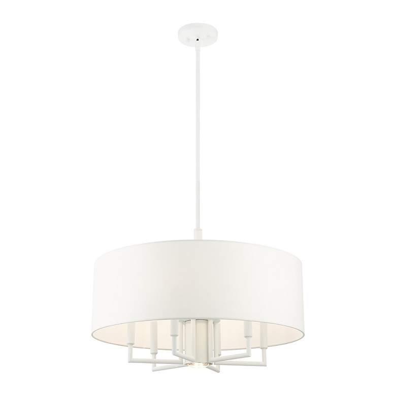 Image 6 Meridian 7 Light White Pendant Chandelier more views