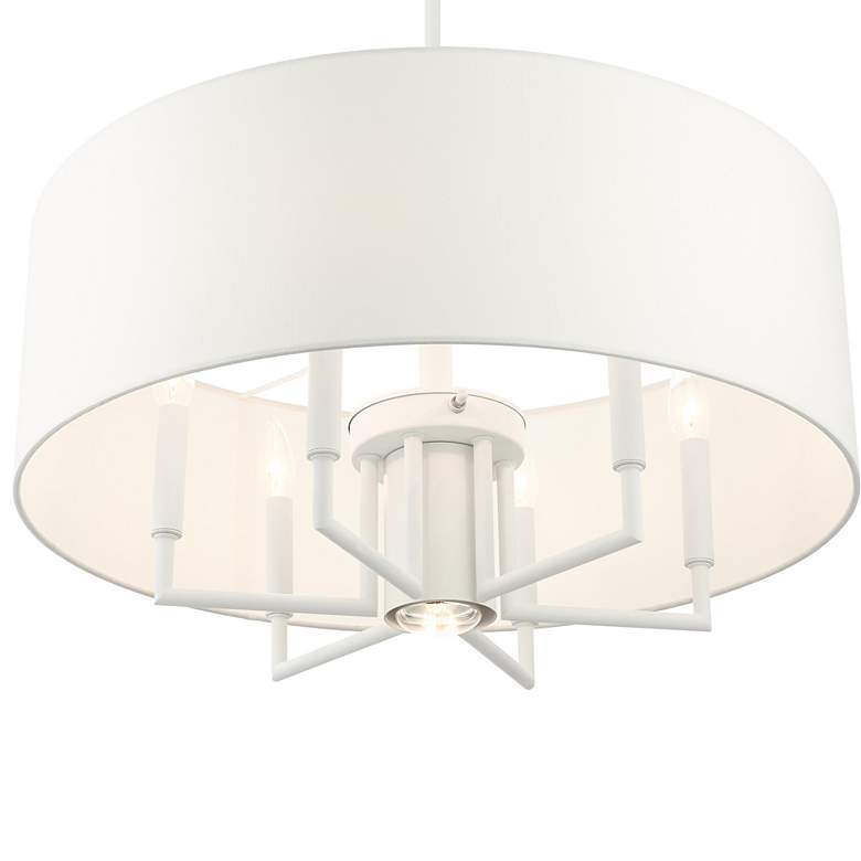 Image 7 Meridian 7 Light White Pendant Chandelier more views