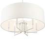7_Meridian 7 Light White Pendant Chandelier more views