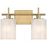 1_Meridian 9 3/4" High Natural Brass 2-Light Wall Sconce