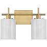 2_Meridian 9 3/4" High Natural Brass 2-Light Wall Sconce more views