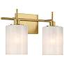 3_Meridian 9 3/4" High Natural Brass 2-Light Wall Sconce more views