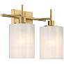 4_Meridian 9 3/4" High Natural Brass 2-Light Wall Sconce more views