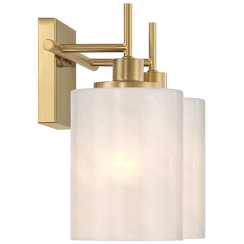 Image 5 Meridian 9 3/4" High Natural Brass 2-Light Wall Sconce more views