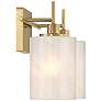 5_Meridian 9 3/4" High Natural Brass 2-Light Wall Sconce more views