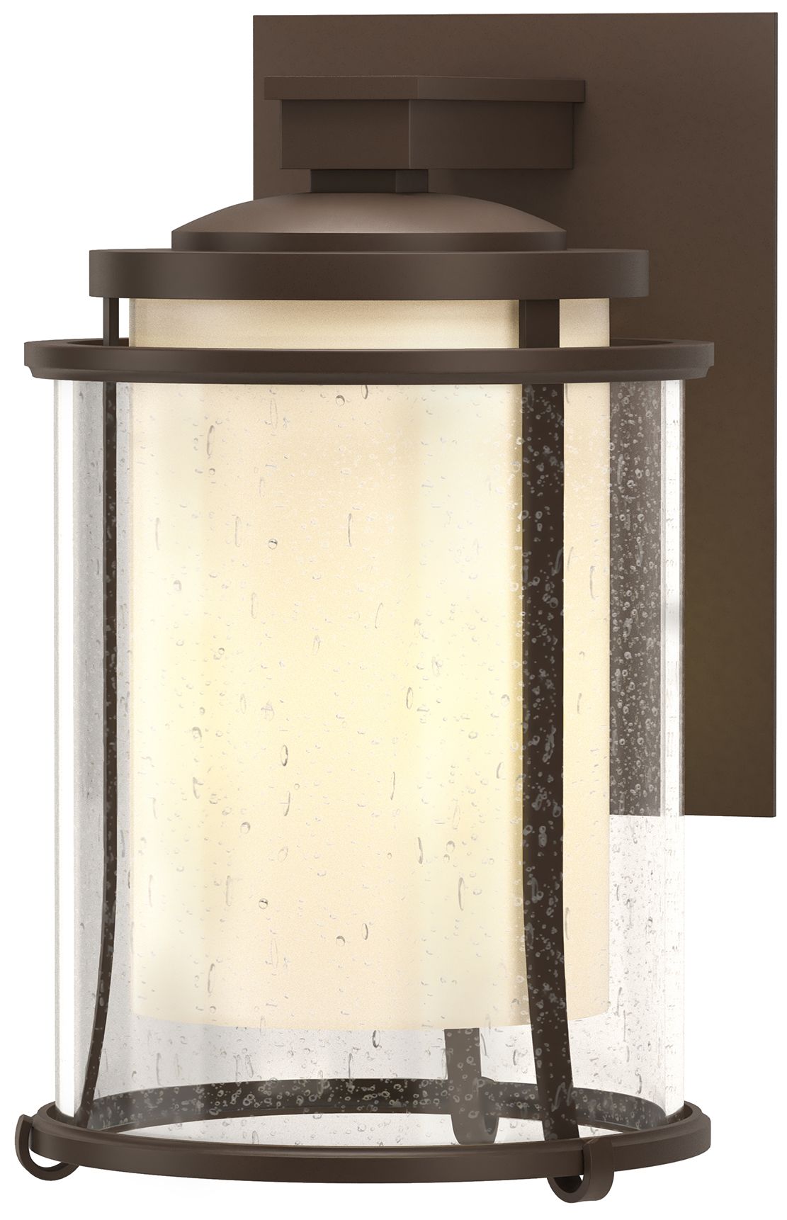 Meridian Coastal Bronze Outdoor Sconce w/Opal & Seeded Glass Made to Order