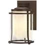 Meridian Coastal Bronze Outdoor Sconce With Opal &#38; Seeded Glass