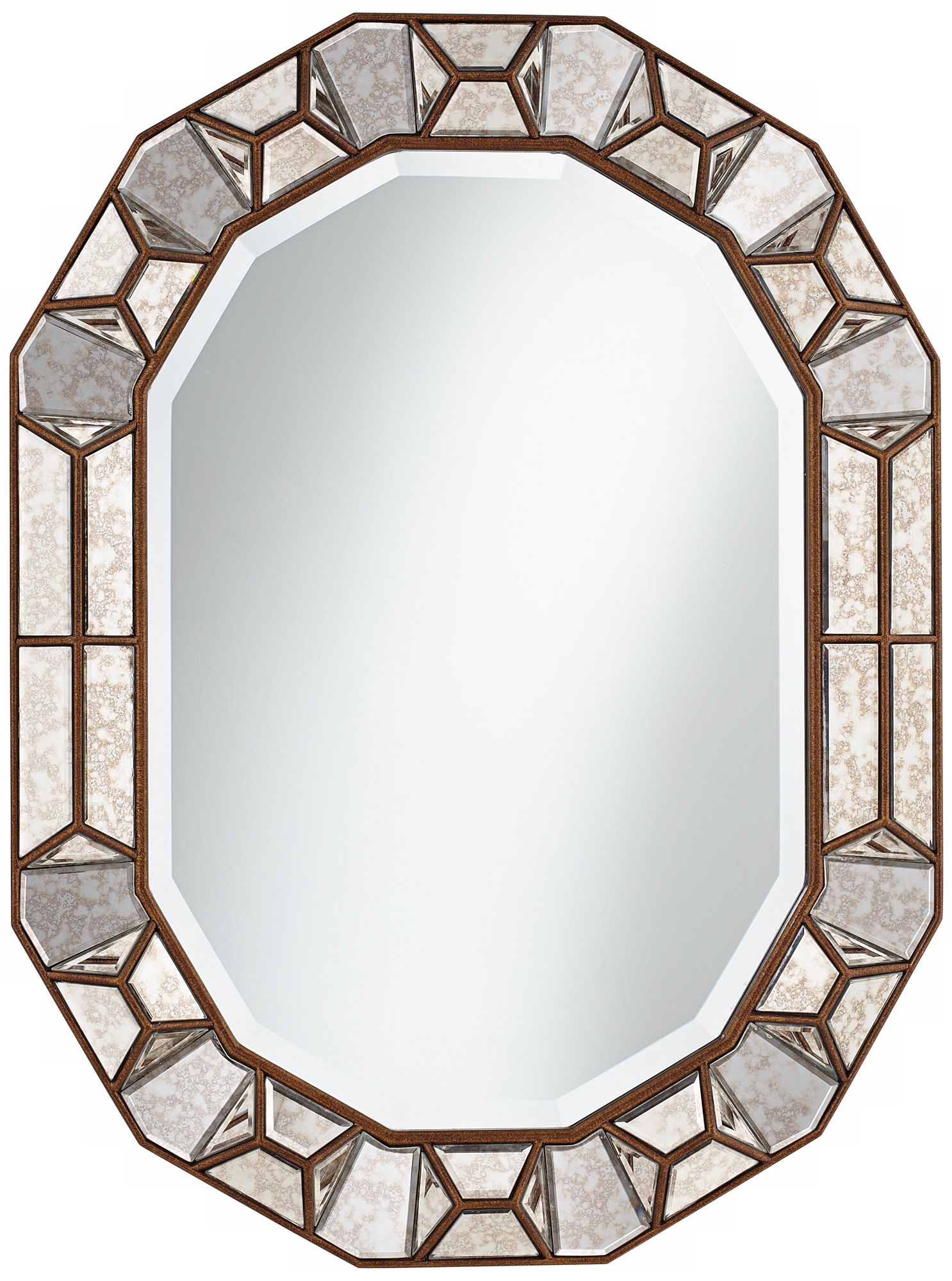 Meridian Cut Corner 26 3/4" x 35 1/2" Oval Wall Mirror