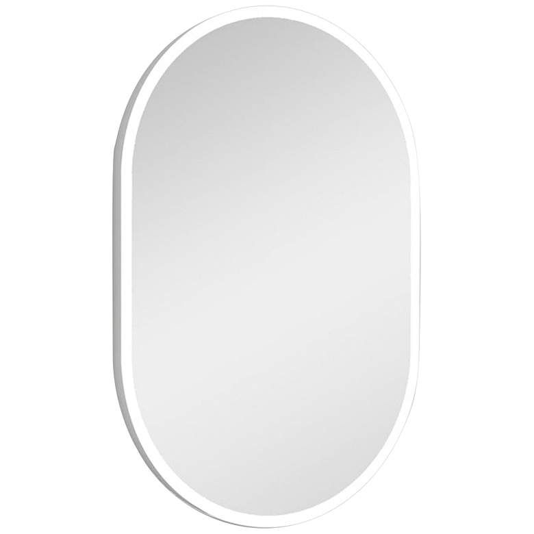 Image 2 Meridian Frosted 20" x 32" LED Lighted Vanity Wall Mirror